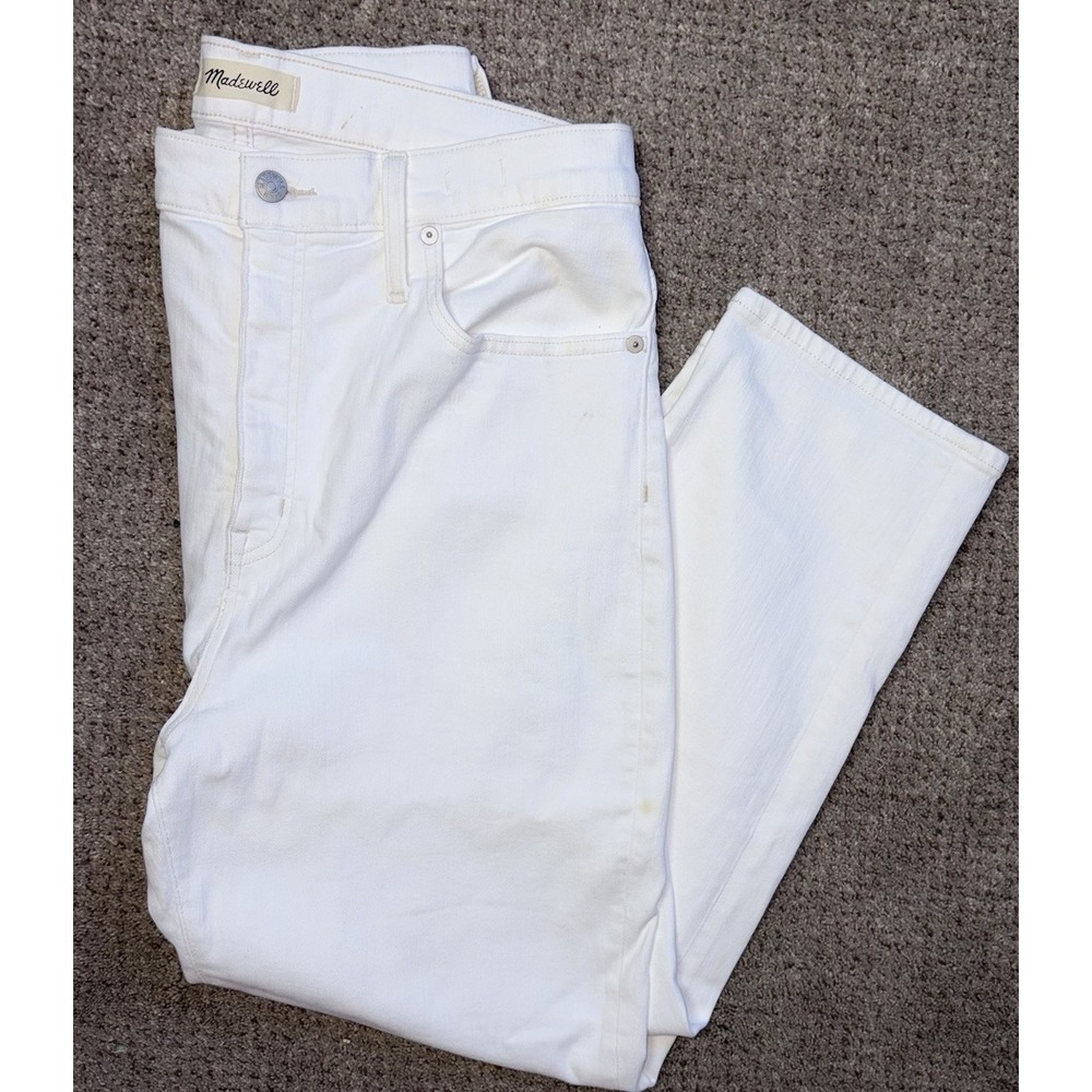 Madewell Classic Straight Jean Size 32 White Denim